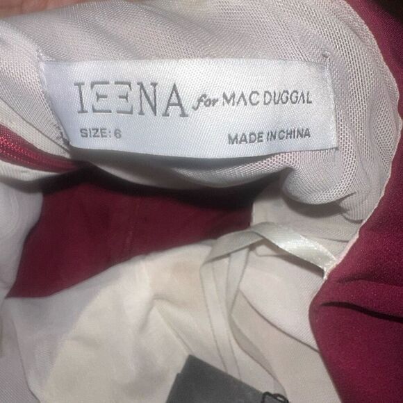 NWT Ieena for Mac Duggal One Shoulder Ruffle Gown - Picture 6 of 7